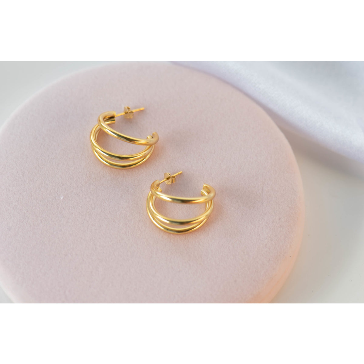 Triple Argollas en Plata 925 o con ba o de oro 18k