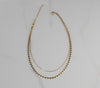 Collar doble con baño de oro 18k
