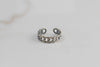 Anillo de cadena ajustable color plata