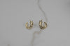 Aretes de racimo de hojas con baño de oro 18k