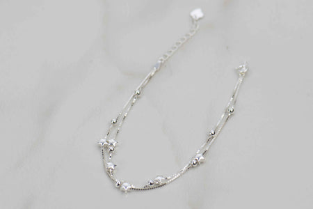 Pulsera con estrellas en plata 925 con cierre