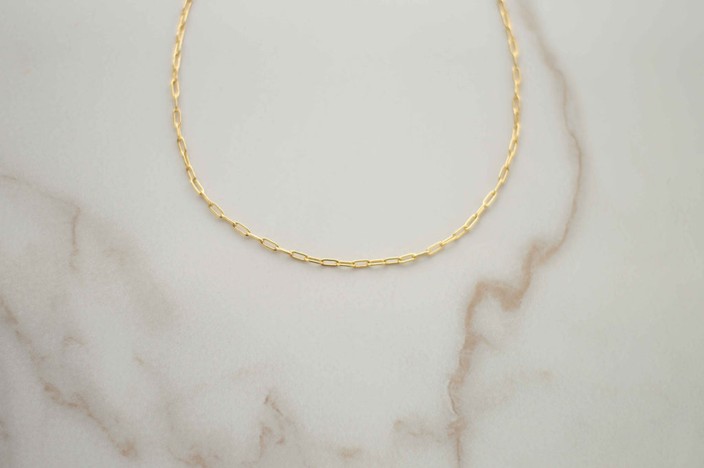 Collar de cadena con baño de oro 18k