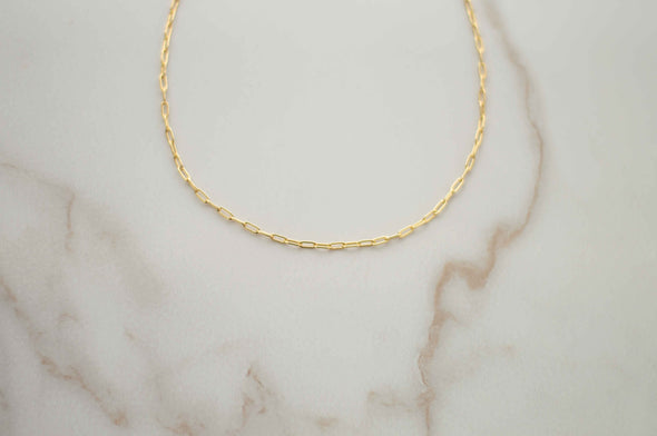 Collar de cadena con baño de oro 18k